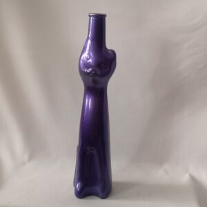 Collectible Riesling Empty Cat Bottle in Hard to Find Iridescent Purple Colour